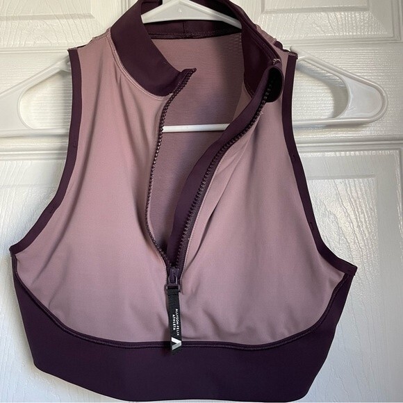 Athleta x Allyson Felix Legend Zip up Sports Bra size Medium purple pink - Picture 7 of 8
